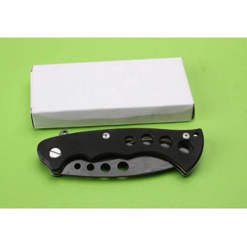 Dual-Bearing Quick-Open Folding Knife with Stonewashed Handle