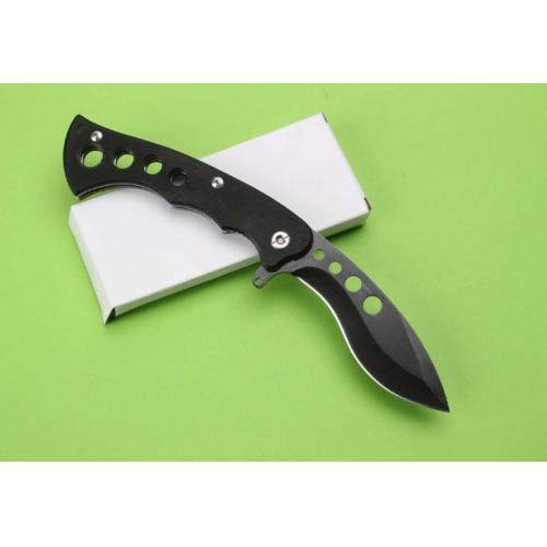 Dual-Bearing Quick-Open Folding Knife with Stonewashed Handle