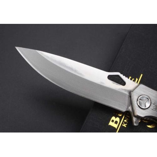 Damascus Boar Swordfish Quick-Open Folding Knife with Bearing
