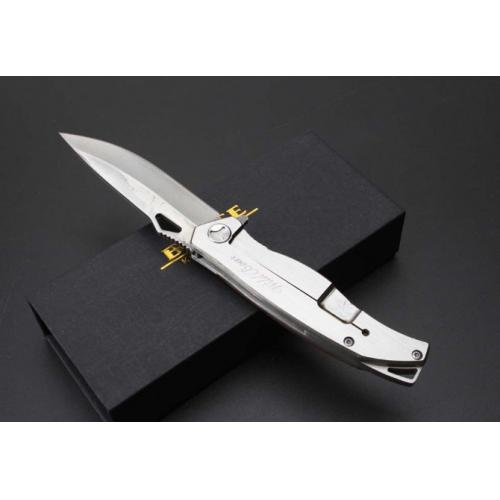 Damascus Boar Swordfish Quick-Open Folding Knife with Bearing