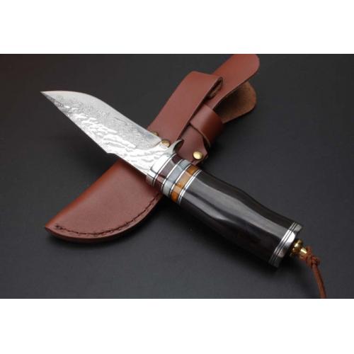 Hand-Forged Damascus Hunting Knife