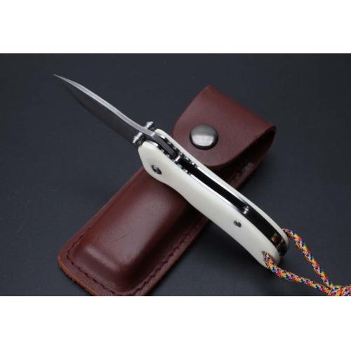 Damascus - ZT Beast Bone Mini Folding Knife