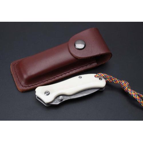 Damascus - ZT Beast Bone Mini Folding Knife