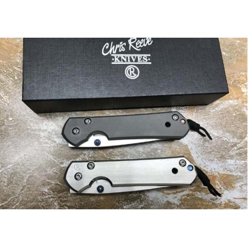 ChrisV Little Sand Folding Knife with Titanium Handle (Plain Edge)