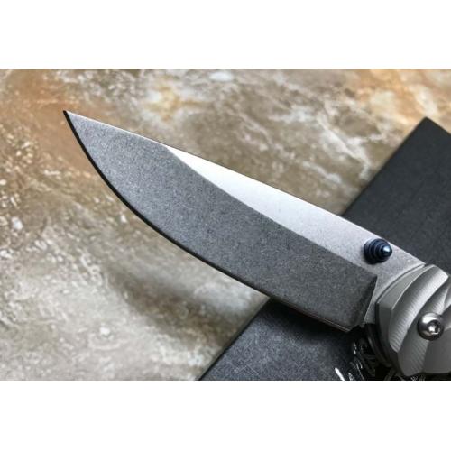Chris Reeve Small Sebenza Titanium Folding Knife (Wave Pattern Design)