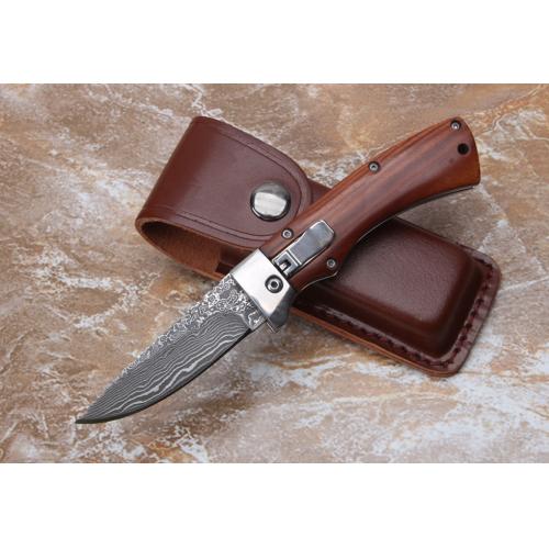 Thomas Damascus Steel Automatic Knife
