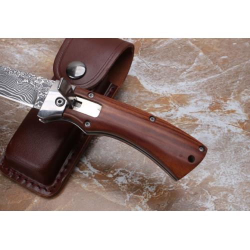 Thomas Damascus Steel Automatic Knife