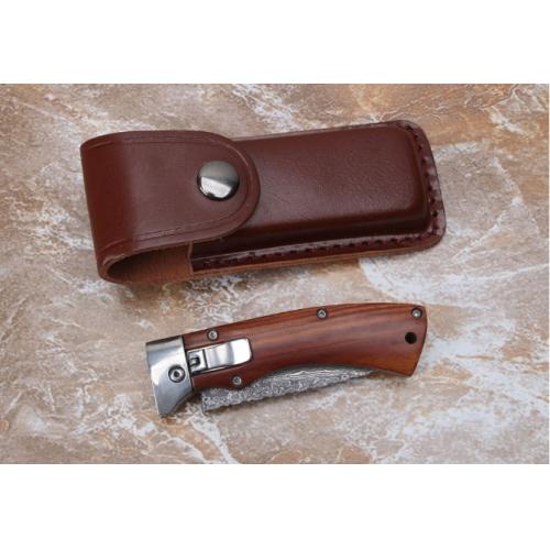 Thomas Damascus Steel Automatic Knife