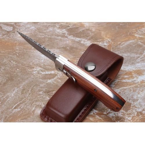 Thomas Damascus Steel Automatic Knife