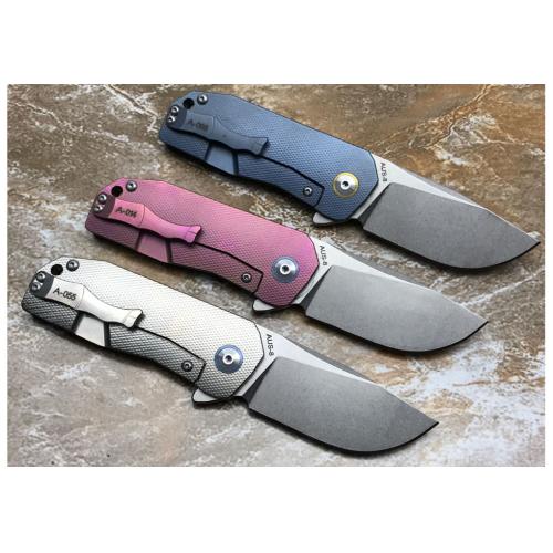 CH3005 Titanium AUS-8 Folding Knife