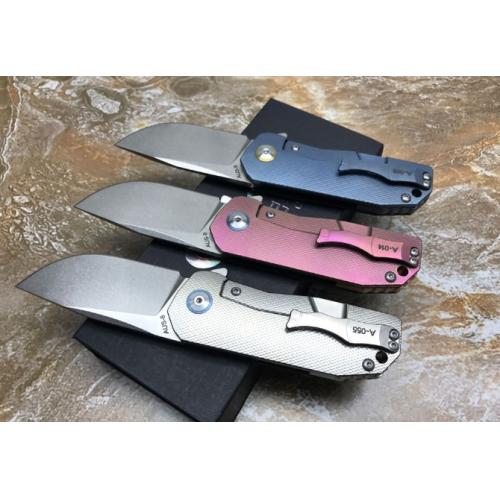 CH3005 Titanium AUS-8 Folding Knife