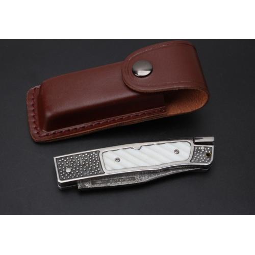Solo Damascus Steel Folding Knife