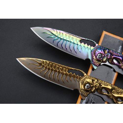 Skull Bearing Quick-Open Folding Knife