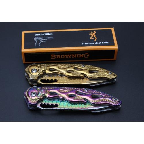 Skull Bearing Quick-Open Folding Knife