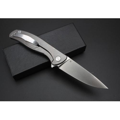 Bear Head Gen 2 Folding Knife (Steel Handle + G10) with Black Handle