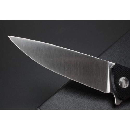 Bear Head Gen 2 Folding Knife (Steel Handle + G10) with Black Handle