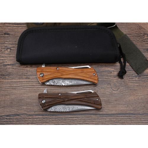 Microtech Damascus Quick-Open Folding Knife with Bearing System