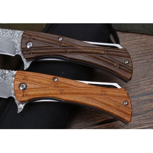 Microtech Damascus Quick-Open Folding Knife with Bearing System