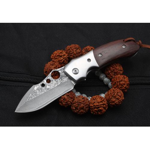 Falcon Damascus Steel Folding Knife