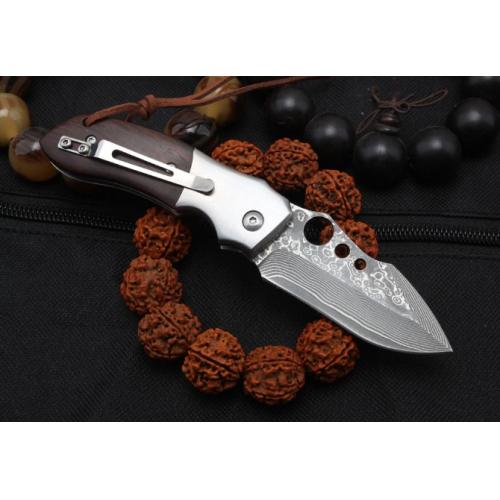 Falcon Damascus Steel Folding Knife