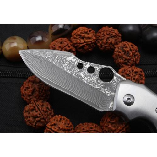 Falcon Damascus Steel Folding Knife