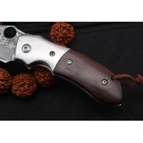 Falcon Damascus Steel Folding Knife