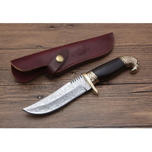 New Edition Damascus Steel Eagle Hunting Knife