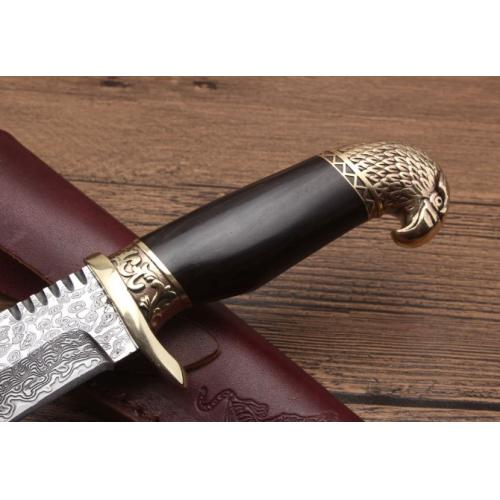 New Edition Damascus Steel Eagle Hunting Knife
