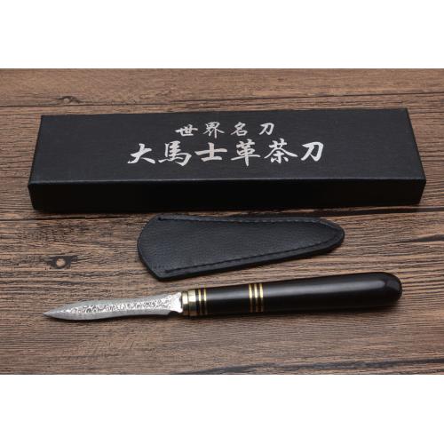 Ebony Damascus Tea Knife