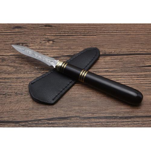 Ebony Damascus Tea Knife