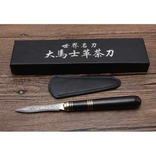 Ebony Damascus Tea Knife