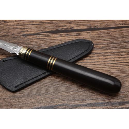 Ebony Damascus Tea Knife
