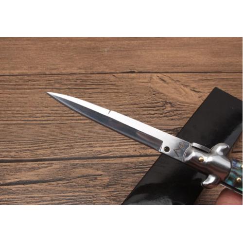 9-Inch AKC Italian Stiletto Switchblade (White Steel)