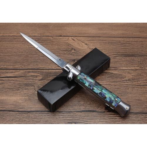 9-Inch AKC Italian Stiletto Switchblade (White Steel)