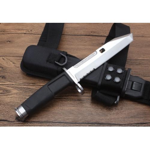 Classic Afghan Pivot Bayonet with Black Handle and White Blade