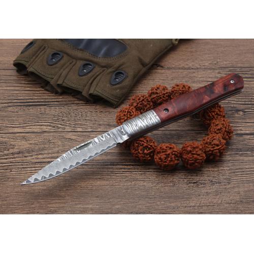 Damascus Folding Pocket Knife