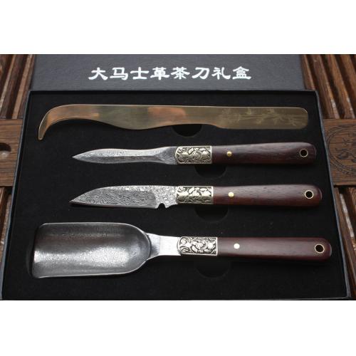 4-Piece Damascus Tea Knife Gift Set