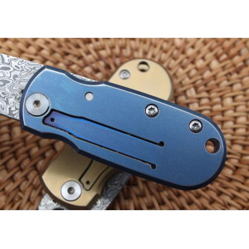 2018 Titanium Damascus Mini Grenade EDC