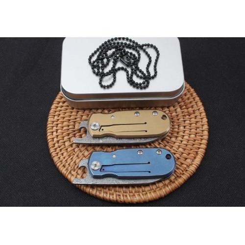 2018 Titanium Damascus Mini Grenade EDC