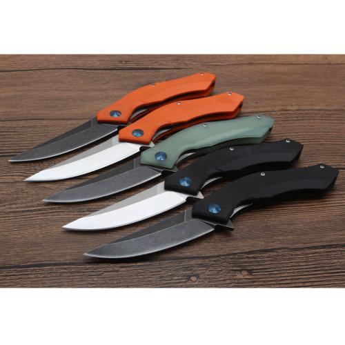 Blue Crescent Folding Knife
