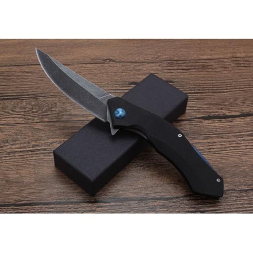 Blue Crescent Folding Knife