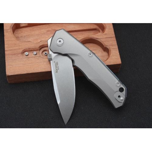 Steel Lion Titanium Folding Knife with Wooden Box
