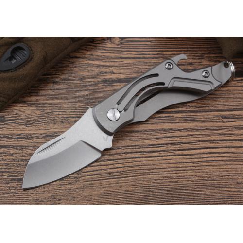 Tiger Shark Titanium Folding Knife (D2 Steel)