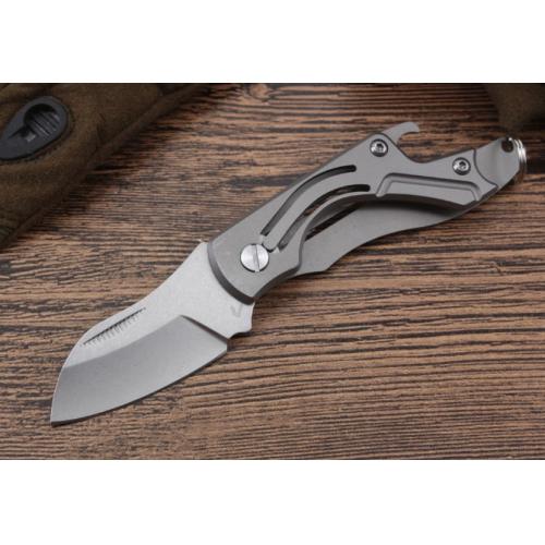 Tiger Shark Titanium Folding Knife (D2 Steel)
