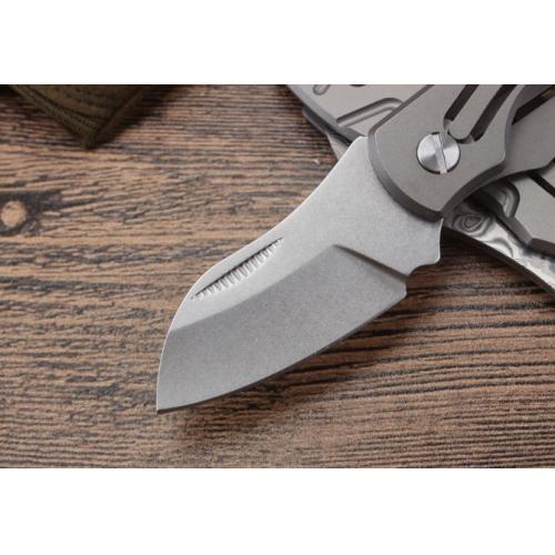 Tiger Shark Titanium Folding Knife (D2 Steel)