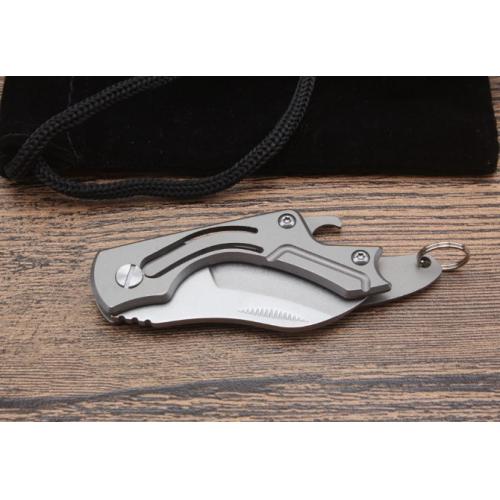 Tiger Shark Titanium Folding Knife (D2 Steel)
