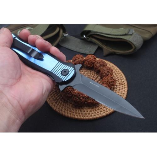 Black Scorpion Quick-Open Folding Knife