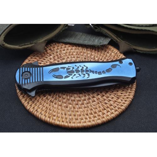 Black Scorpion Quick-Open Folding Knife