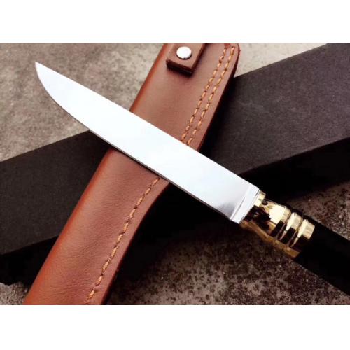 Korean-Style Small Hunting Knife with Ebony Handle
