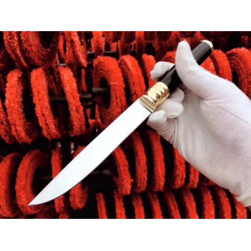 Korean-Style Small Hunting Knife with Ebony Handle